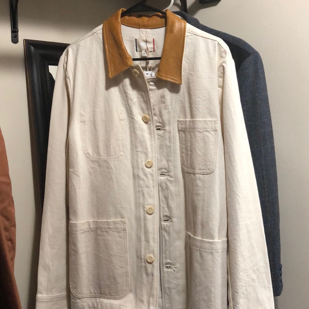 Tommy Hilfiger Men’s M Canvas &Leather Jacket $350